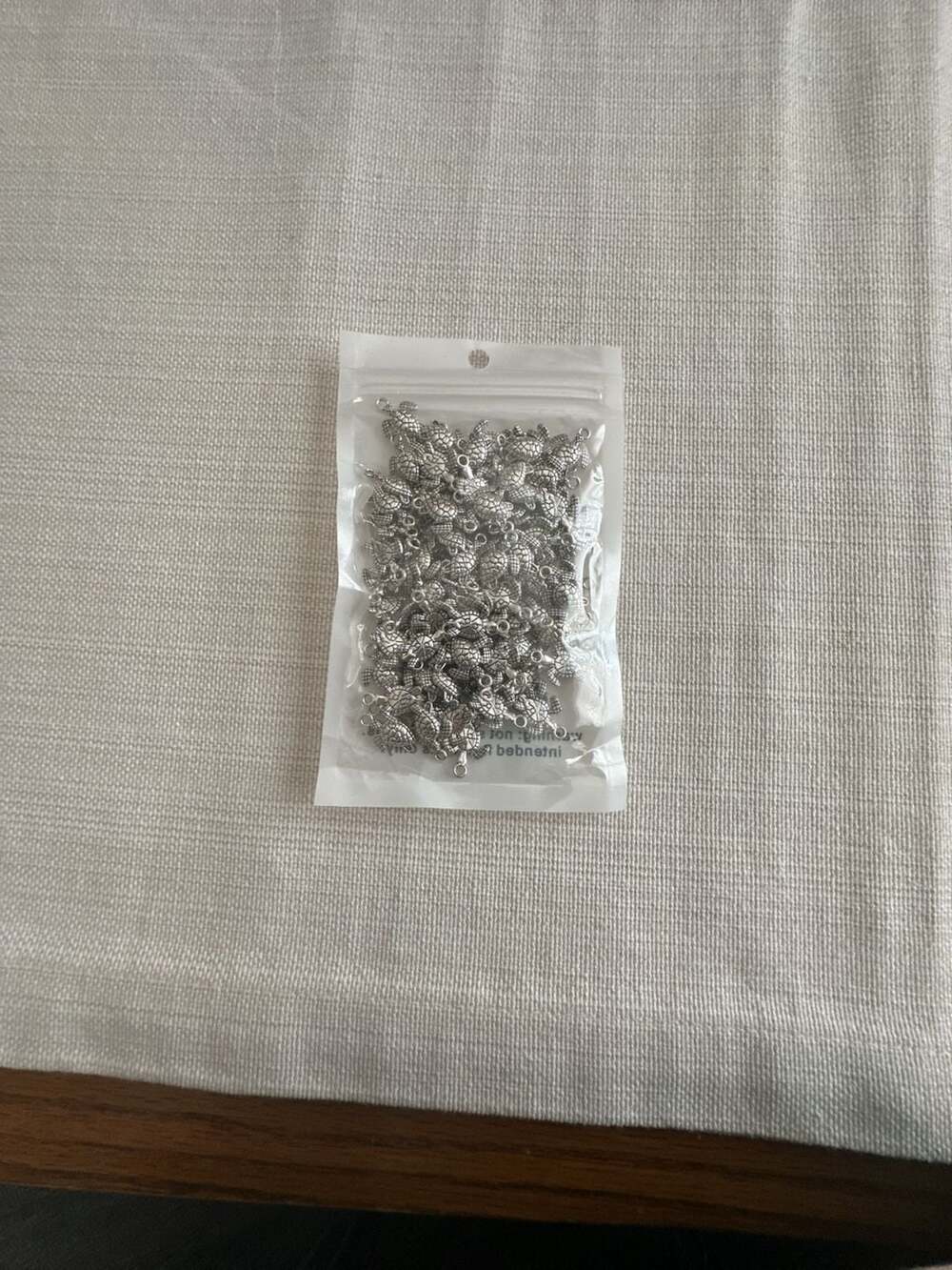 Antique Silver Turtle Shape Jewelry Making Charms, Bulk Set
